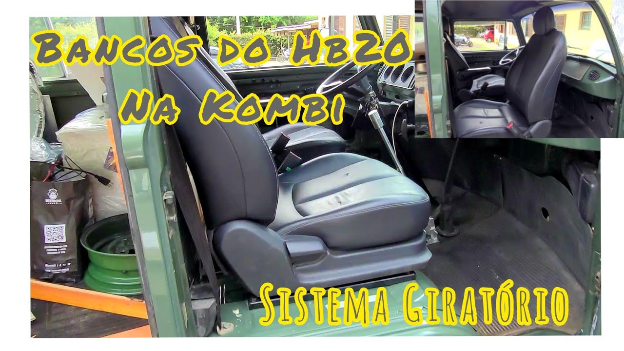 Kombi Home com bancos do Hb20 e sistema giratório. A Milica está ficando muito chic. #façavocêmesmo