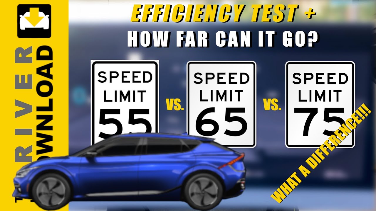 Тест на эффективность и запас хода! 55 против 65 против 75 миль в час. Kia EV6 / Ioniq 5