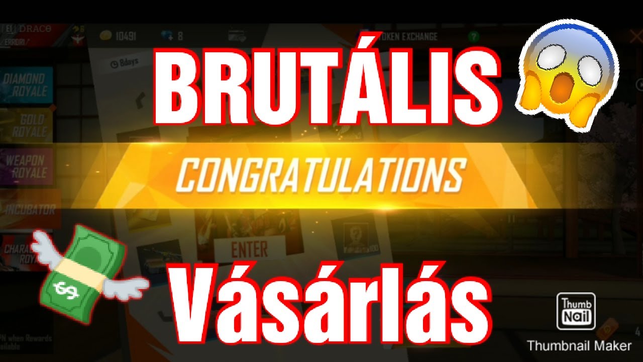 BRUTÁLIS vásárlás - Free Fire
