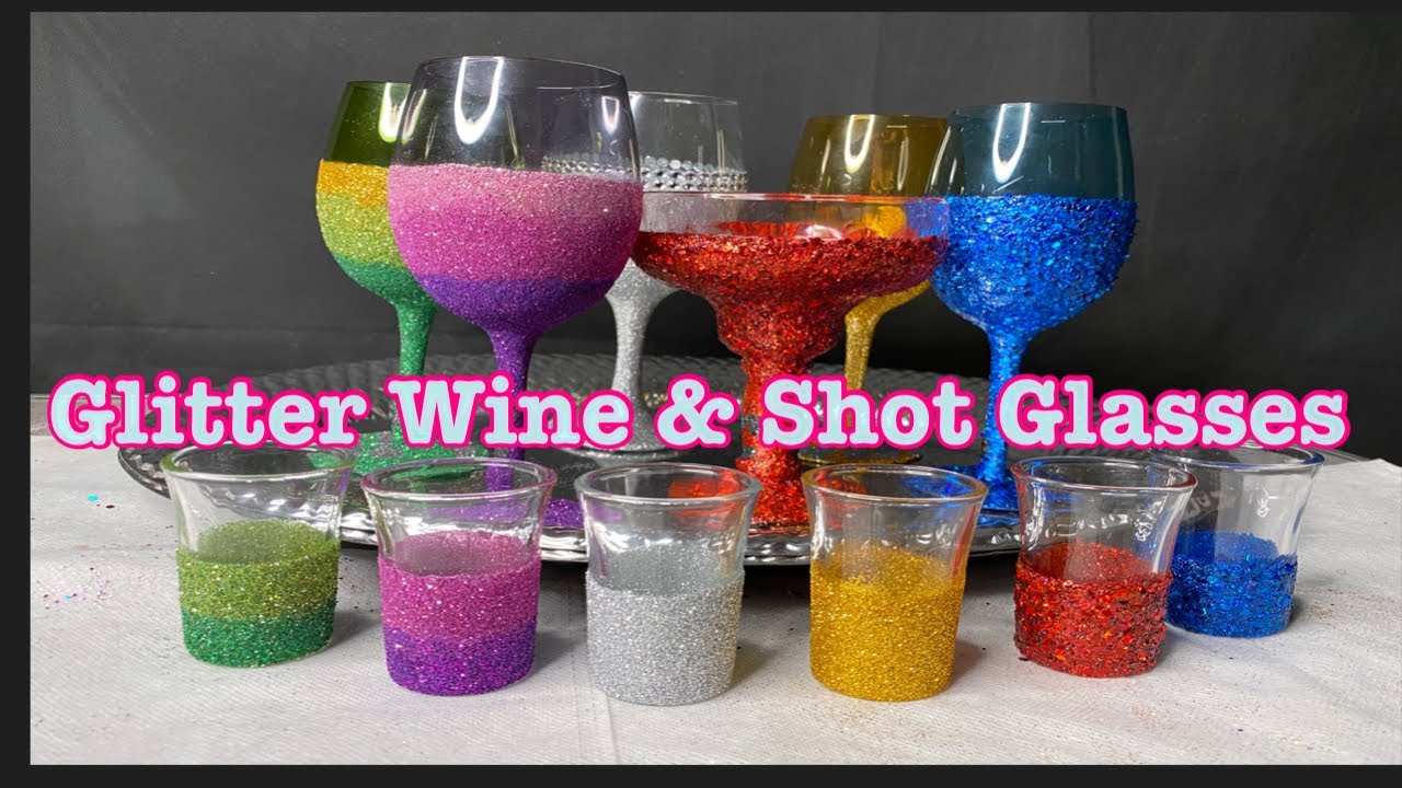 DIY PROJECT: EASY AND SIMPLE WAY TO GLITTER WINE/SHOT GLASSES USING TRIPLE THICK