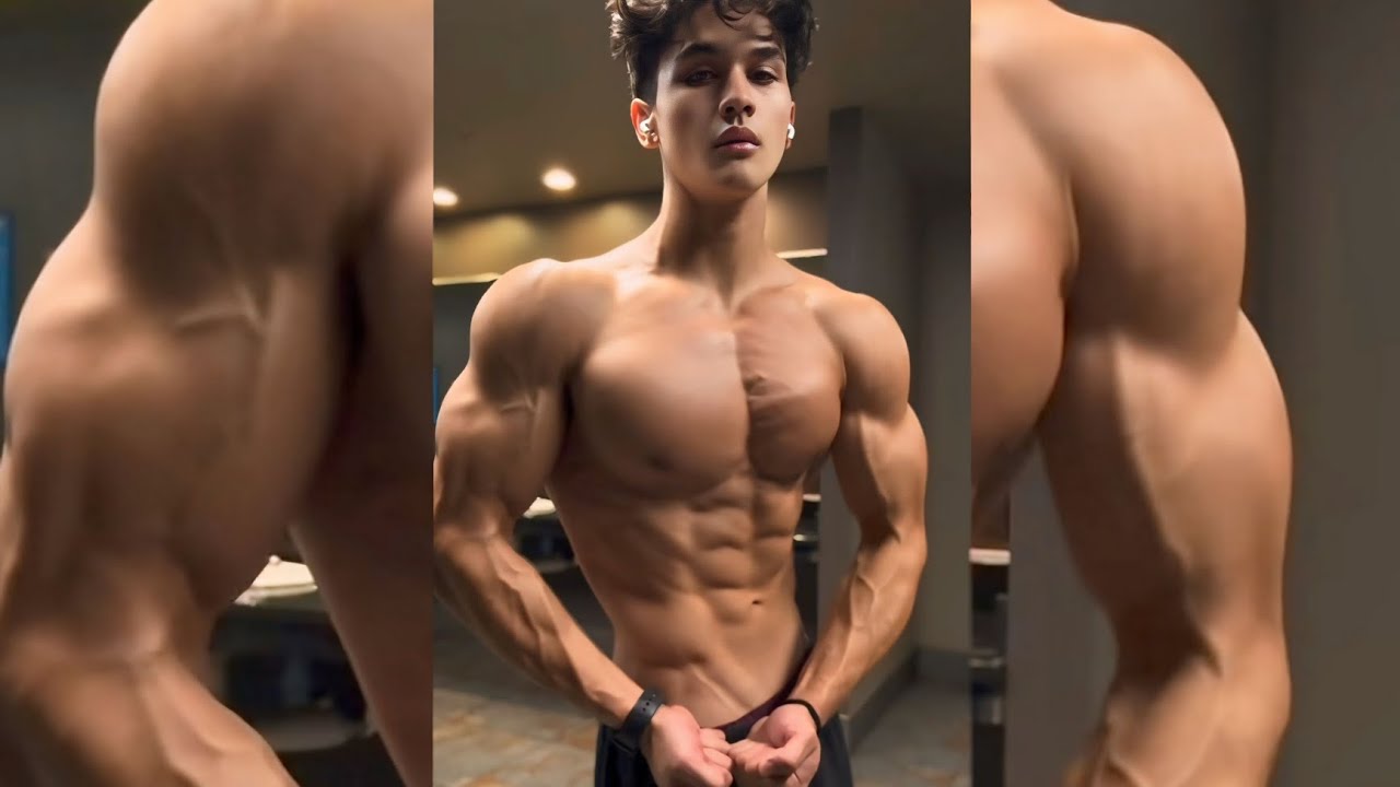 Built Not Bought  Young Bodybuilder Flexing Peak Muscle