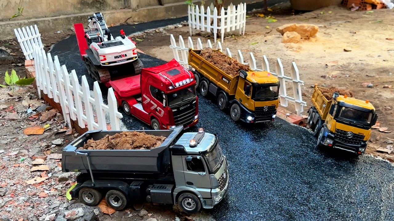 Amazing Dump Truck Transportation Excavator HUINA RC  - Dump Truck Huina 1536