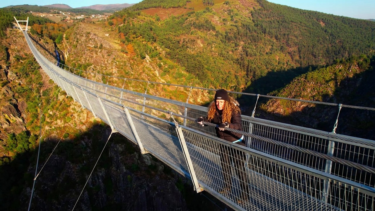 PONTE 516 AROUCA: Ela entrou em PÂNICO! 😰 (Passadiços do Paiva)