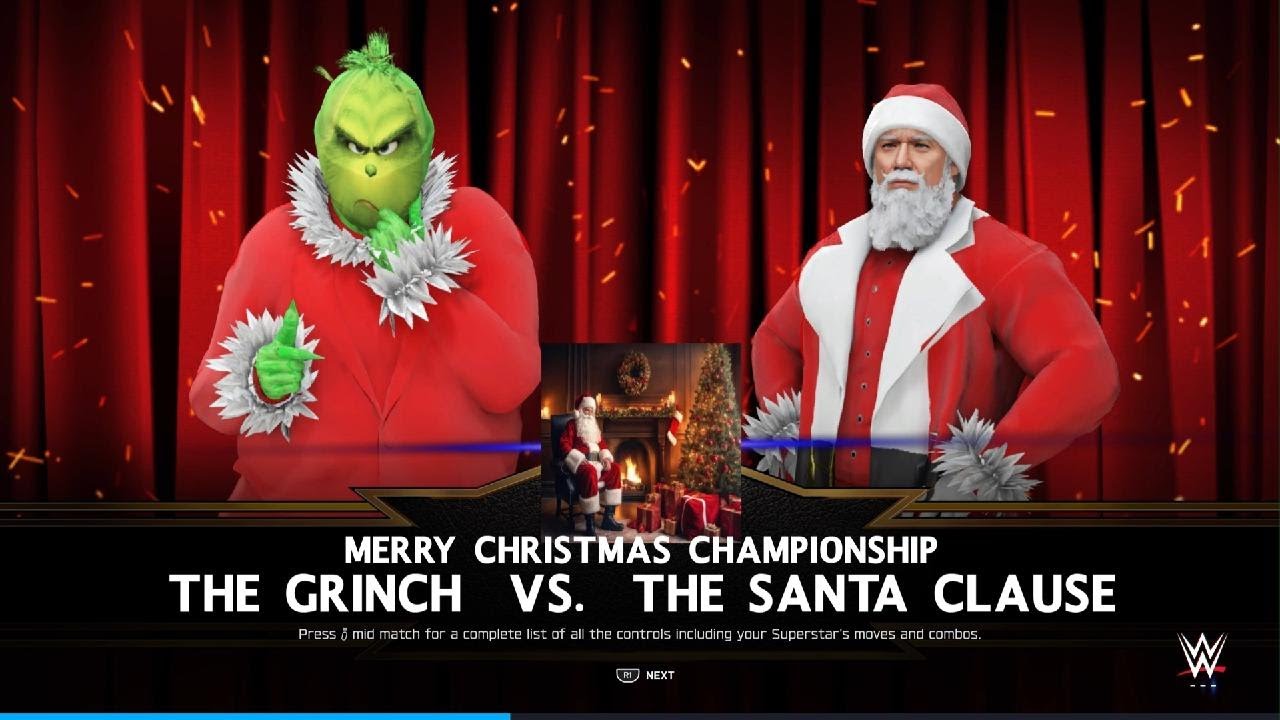 THE GRINCH VS SANTA CLAUS (CHRISTMAS SPECIAL) @WWE @WWEGames @YouTube 