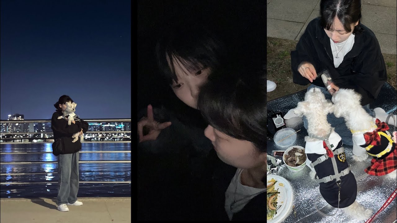 몸살걸려서 사우나 갔다가 날 풀려서 한강 데이트 ㅋㅣlesbian couple