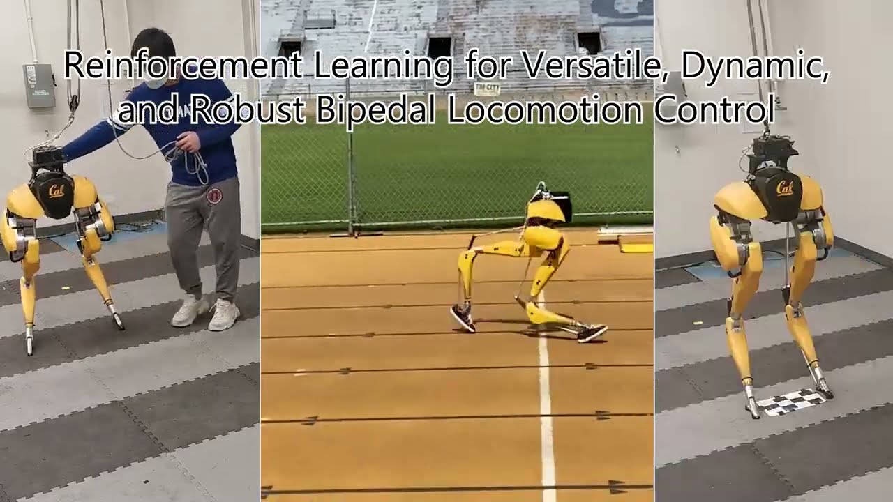 Reinforcement Learning for Versatile, Dynamic, and Robust Bipedal Locomotion Control