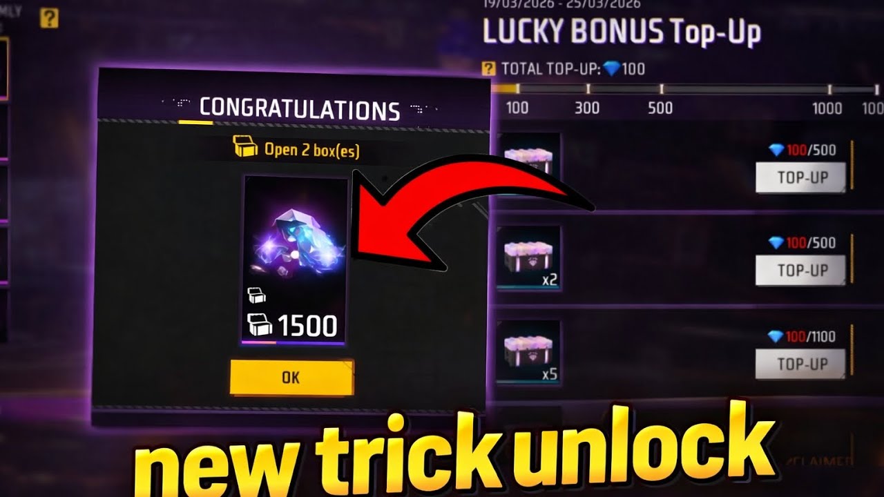 Lucky bonus top up event in free fire | free fire new top up event #viral #topupevent #trending 