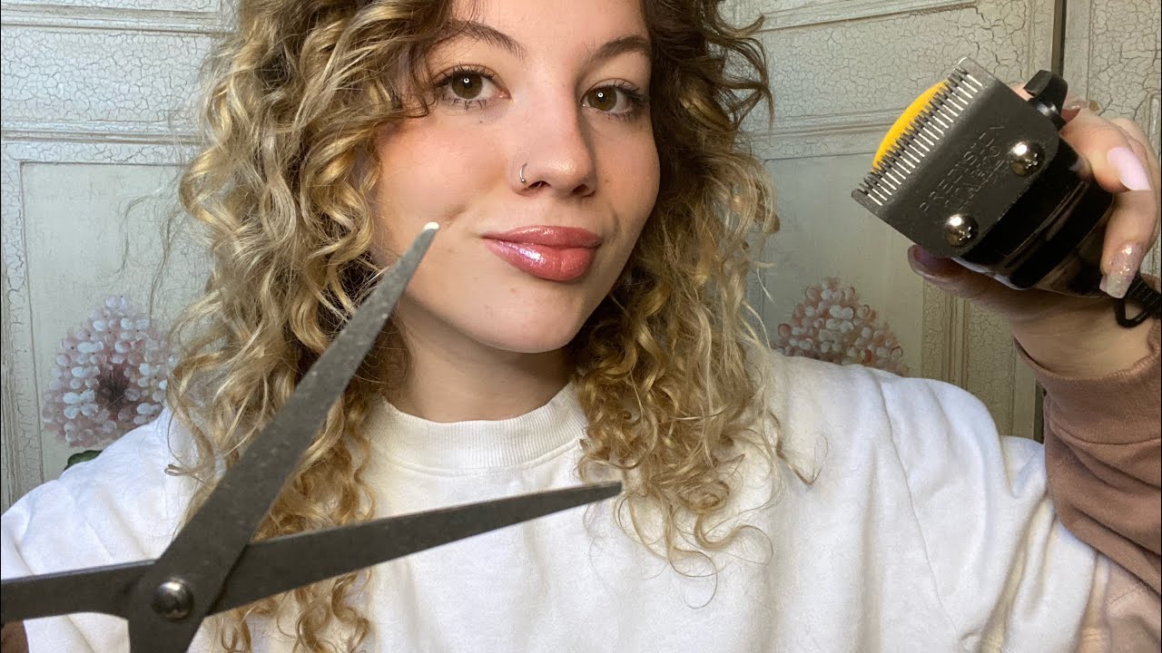 ASMR FAST/CHAOTIC HAIRCUT💛