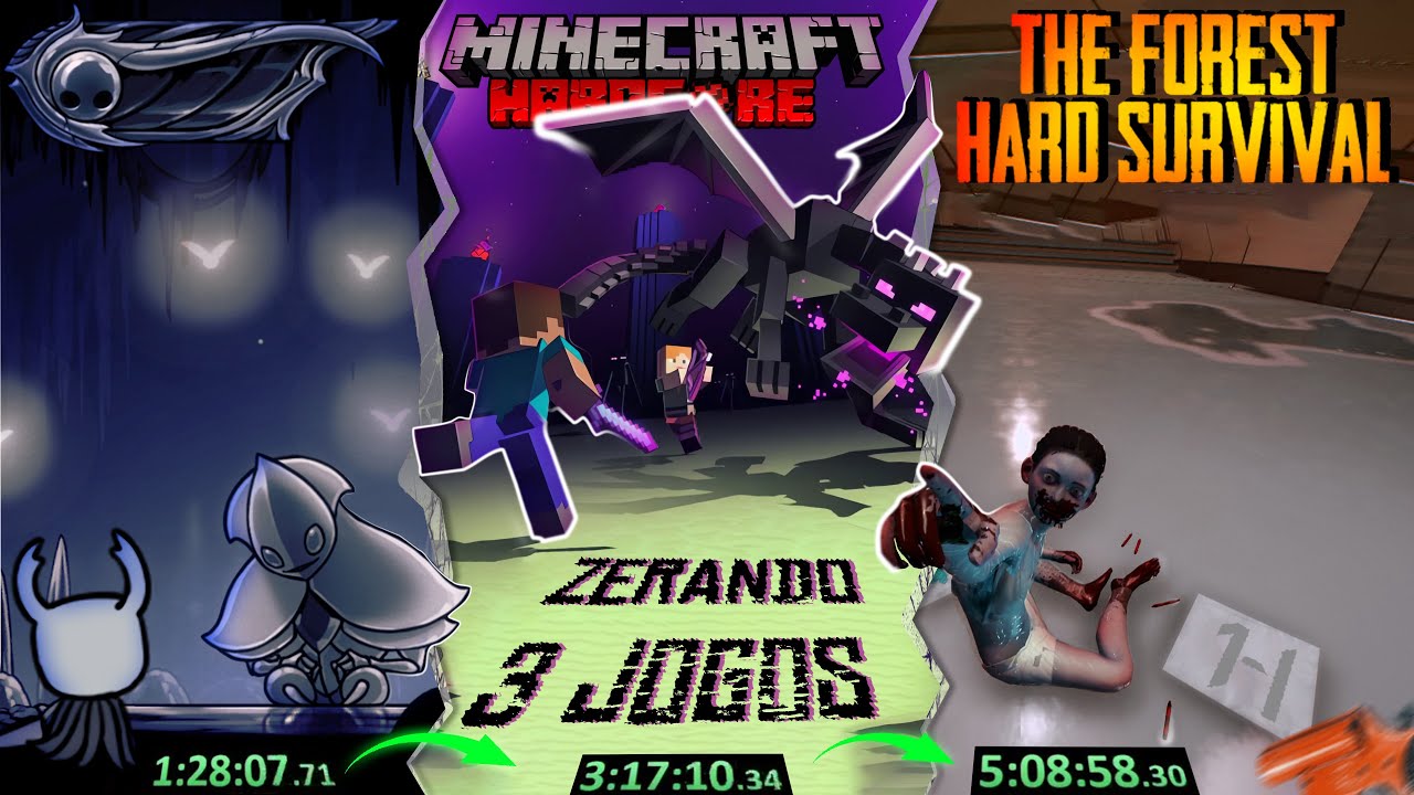 Zerando 3 jogos na dificuldade máxima em 5 Horas!! - (Resumo)
