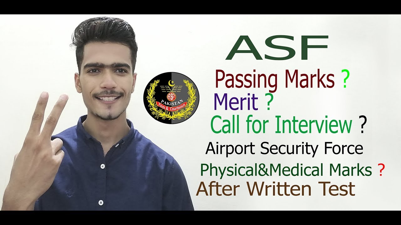 After Written Test Result Passing Marks Merit ASF Airport Security Force Interview Test Merit 4 All