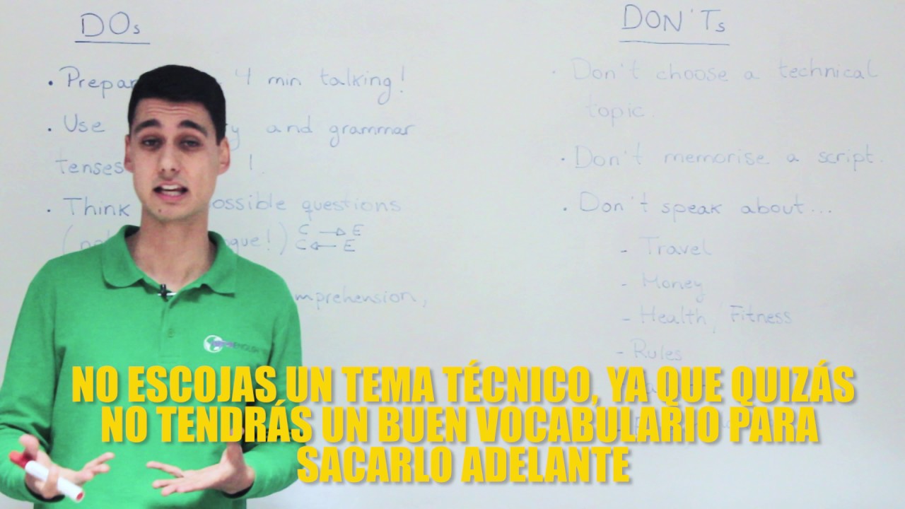 Consejos para el examen oral del B1 de Trinity