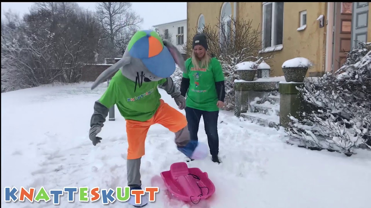 Knatteskutt &aring;ker pulka