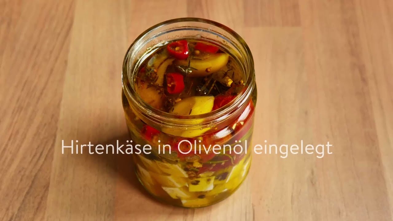 Hirtenkäse in Olivenöl eingelegt