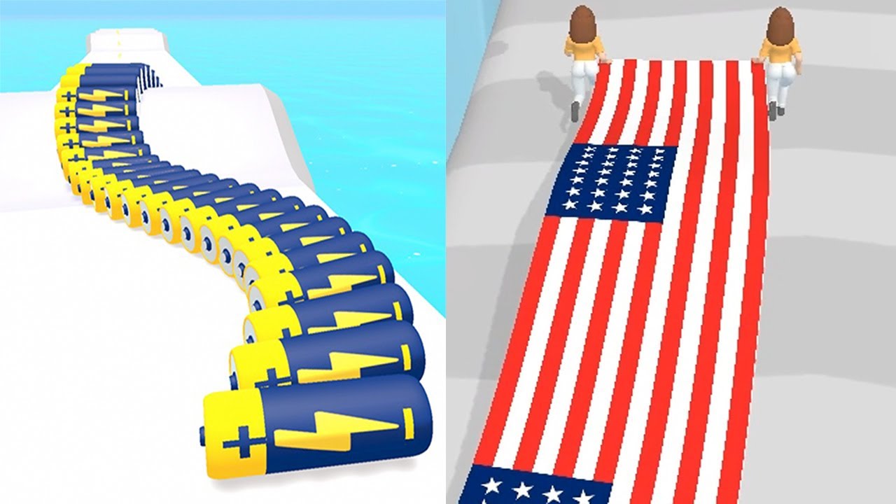 Battery Run VS Flag Painters Android iOS Gameplay