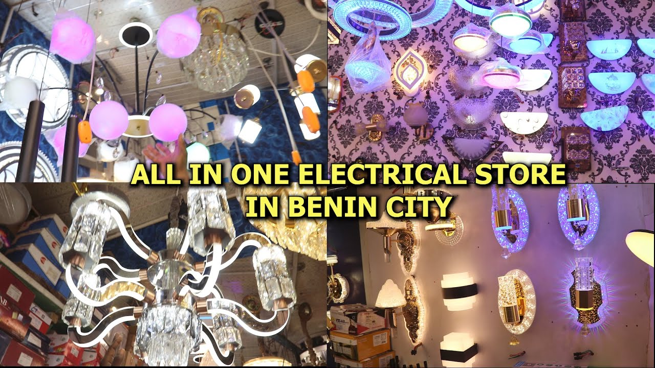 ALL IN ONE ELECTRICAL SHOP IN BENIN CITY VARIOUS LIGHTNING CHANDELIER WALL BRACKET SOLAR EQUIPMENT