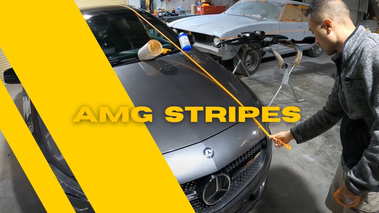 Installing AMG vinyl stripes