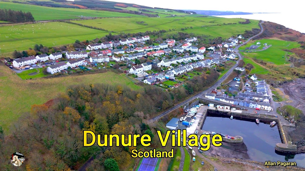 Dunure Village in Scotland