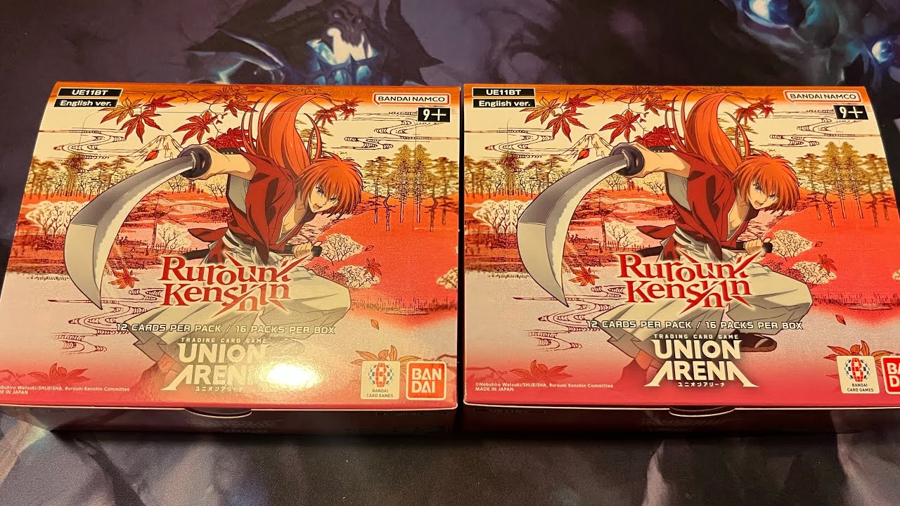 Let’s open 2 Rurouni Kenshin booster boxes from Union Arena!!