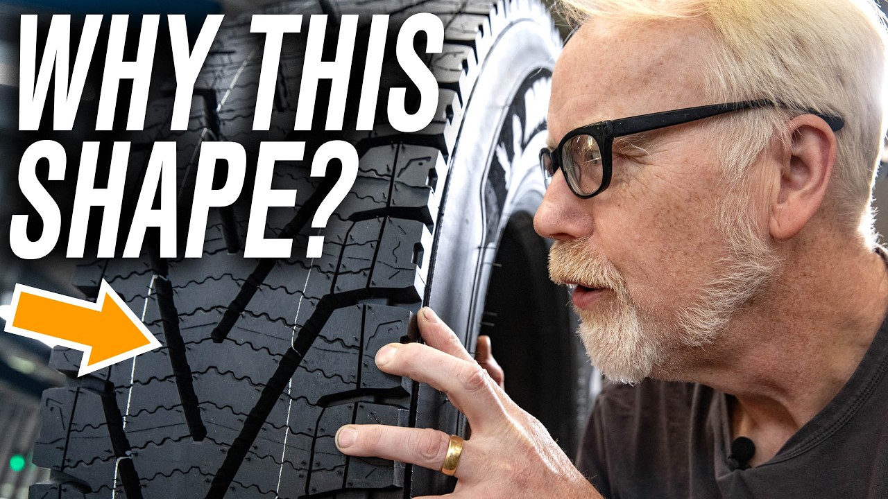 Adam Savage Learns Why Tires Have This Groove Design