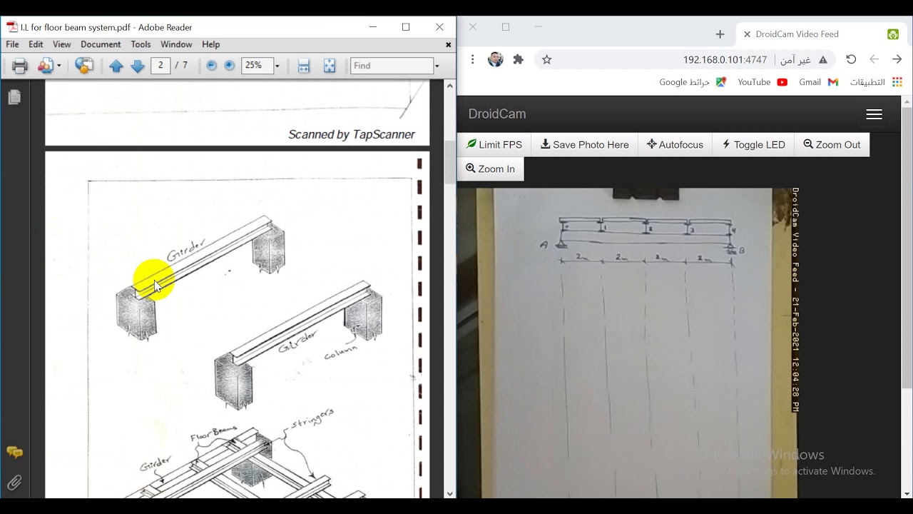 Influence lines for Girder-floor beams- stringers system 1