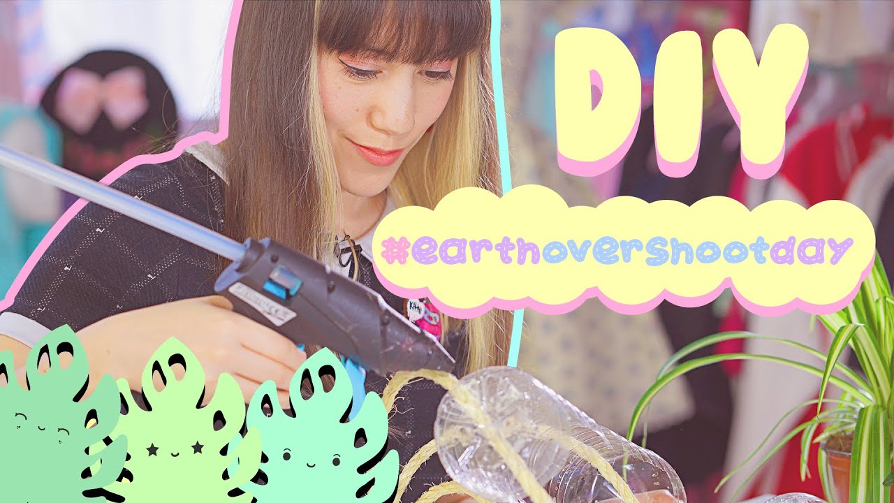 DIY I Upcycling Blumenampel zum Earth Overshoot Day