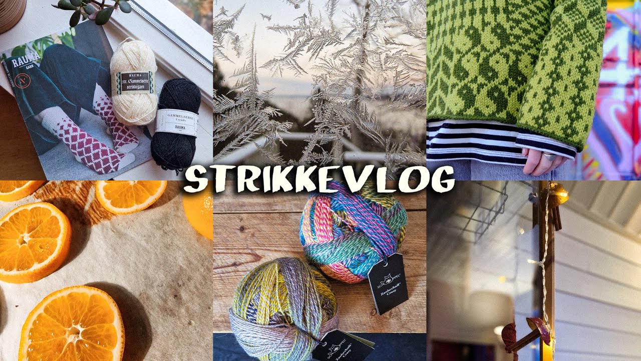 GARN FRA BRUKTBUTIKKEN, MODIFISERING AV NORDIC MIX SWEATER OG DIYs | STRIKKEVLOG #4