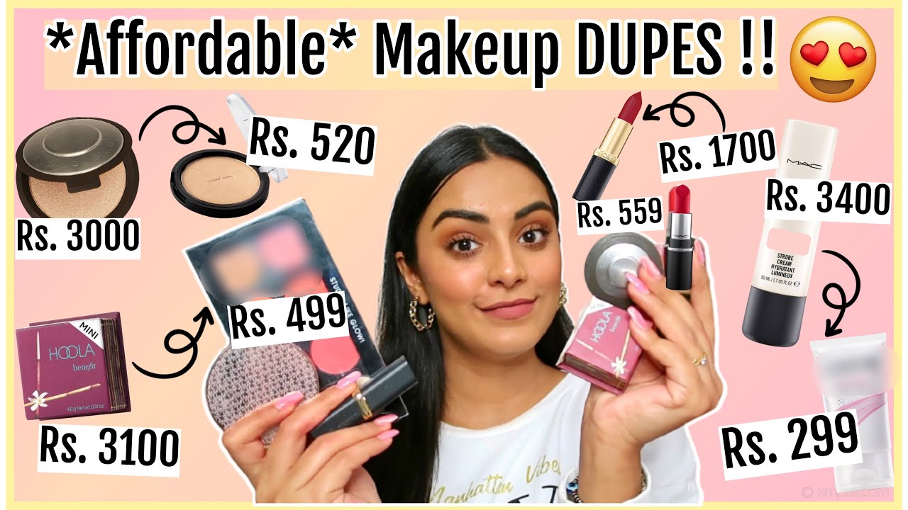 *Affordable* Makeup DUPES of High End Makeup 😍 *हिंदी में* | Mac, Smashbox, Hoola Bronzer, Becca !