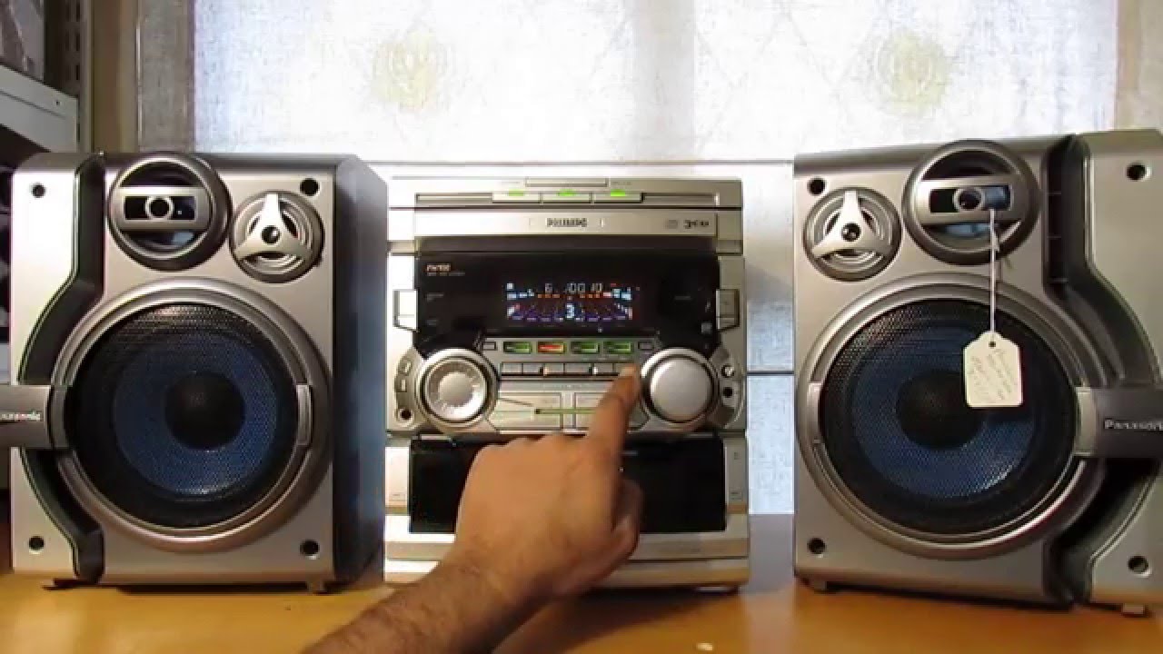 Philips hifi stereo system 3 cd changer dual cassette tuner