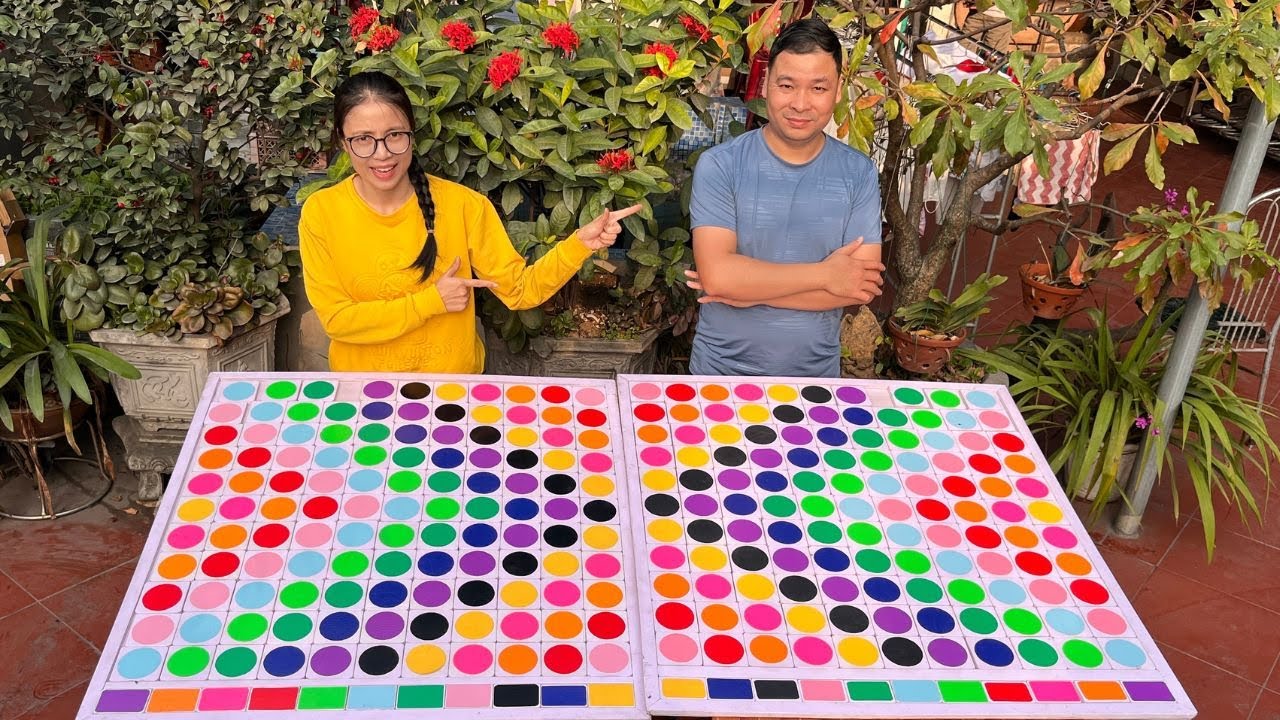 Color ball game solve and challenge smart move in rainbow order