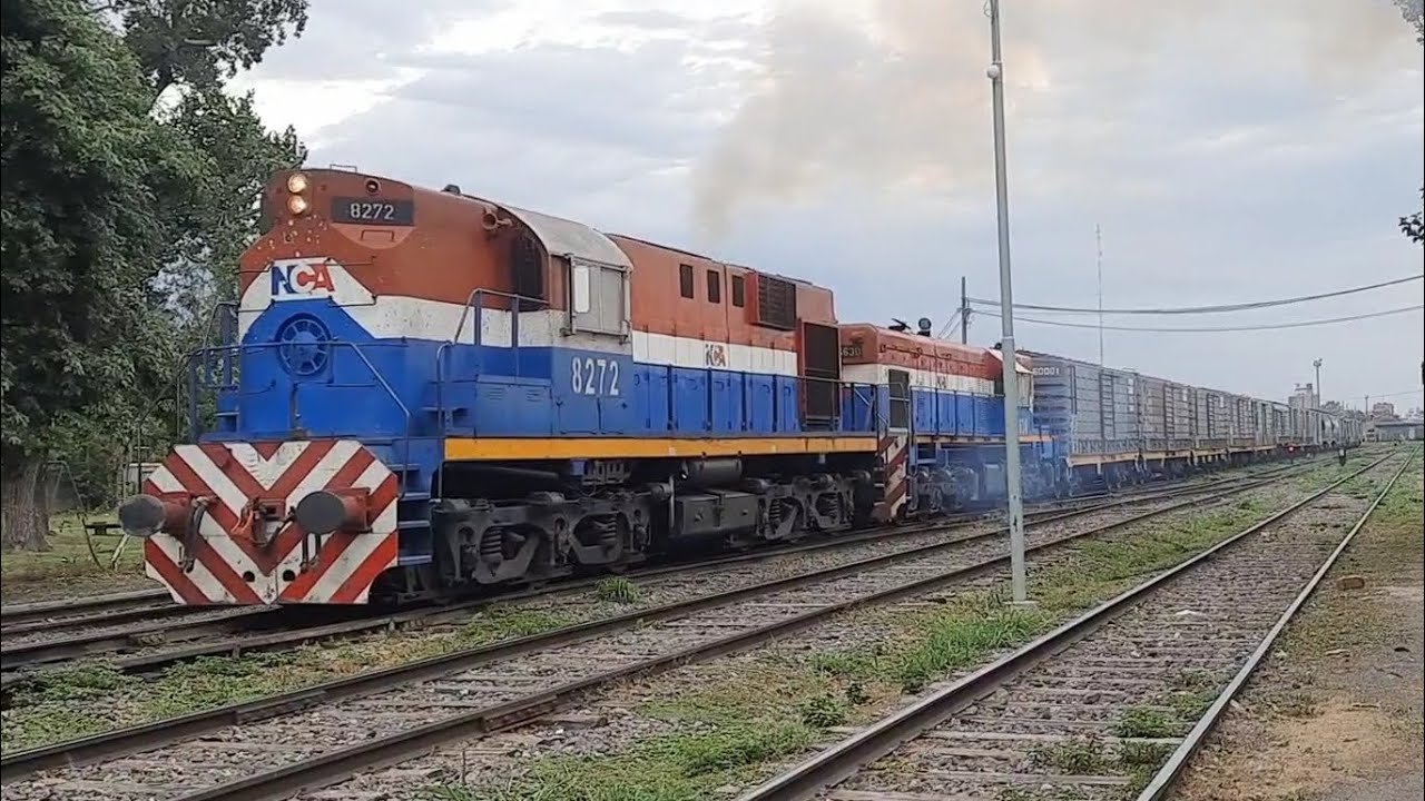ALCO RSD16 8272 + GM GR12 6630 saliendo de Patio Parada con 60 vagones!