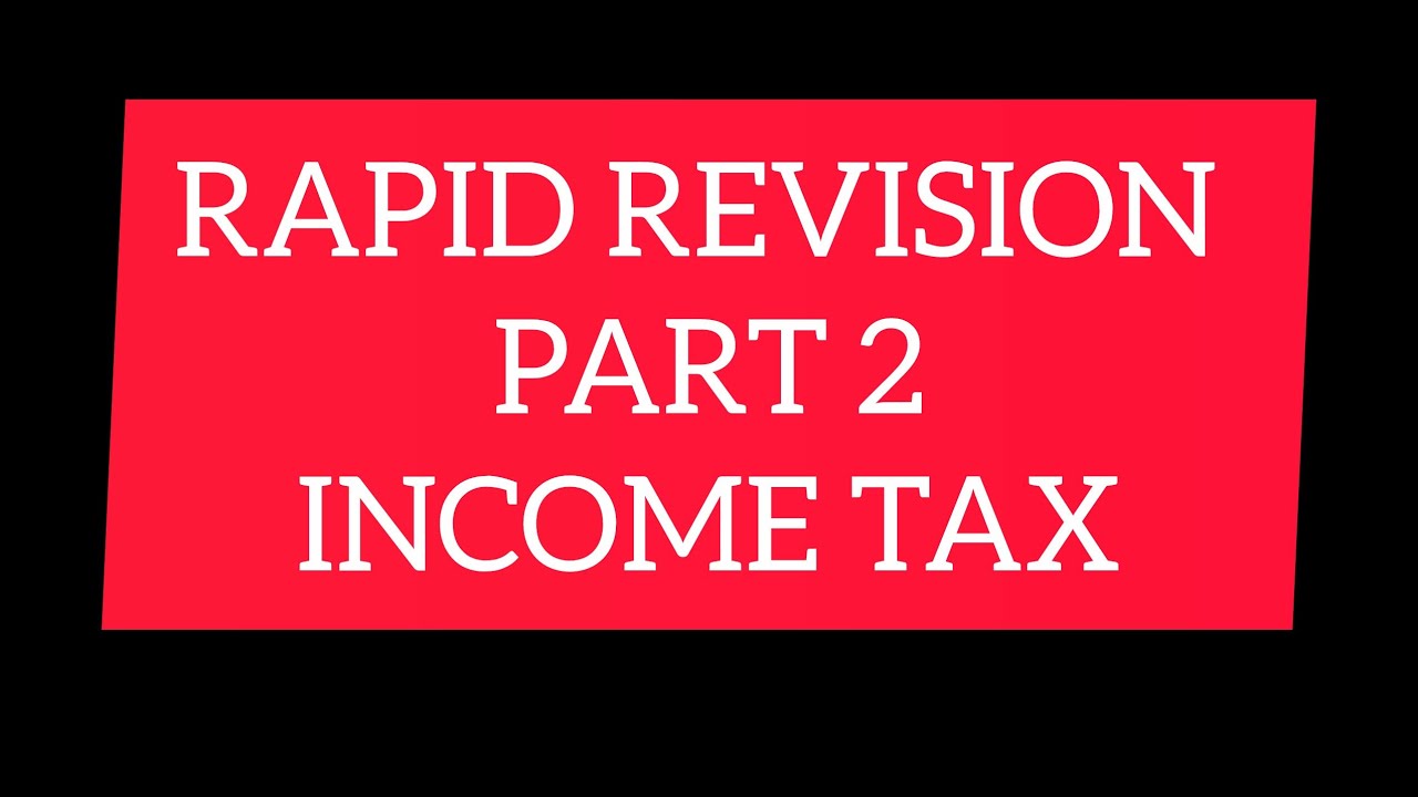 Income Tax Problem Rapid Revision 25-26 Part 2