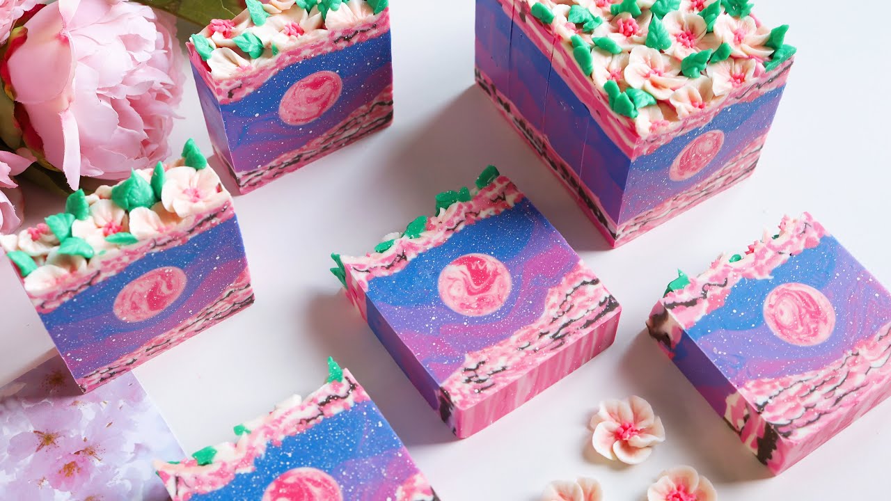 봄맞이 벚꽃 비누 만들기🌸 Making Cherry blossom soap