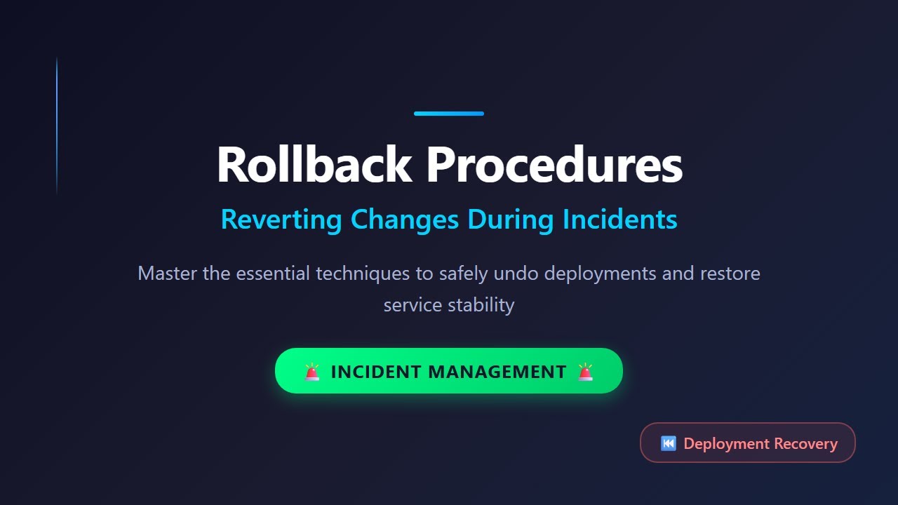 Rollback Procedures: Fix Deployments Fast