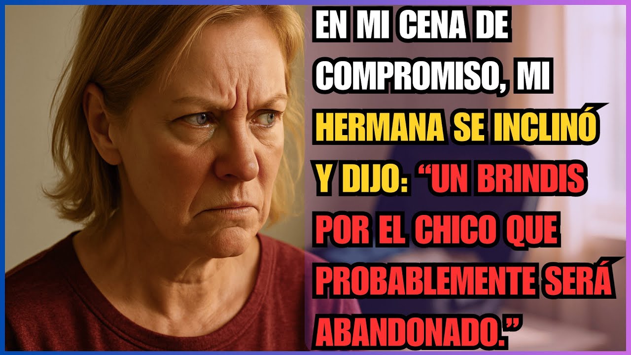 En mi CENA de COMPROMISO, mi HERMANA se INCLINÓ y DIJO: “Un BRINDIS por el CHICO que probablemente..