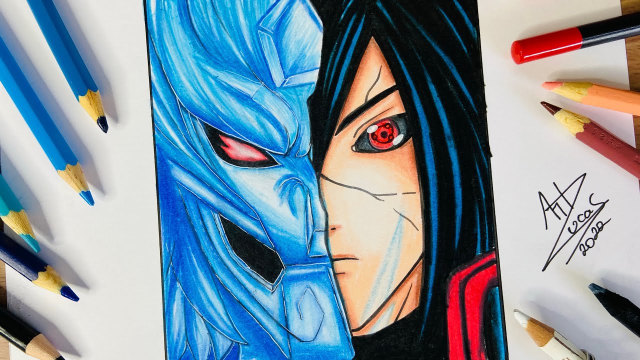 Como Desenhar o Madara com Susanoo - Tutorial Passo a Passo Madara Uchiha
