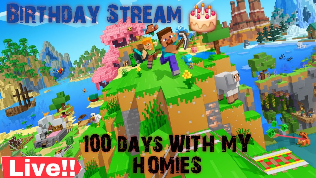 100 days on ONE BLOCK with my homies (Birthday Stream)