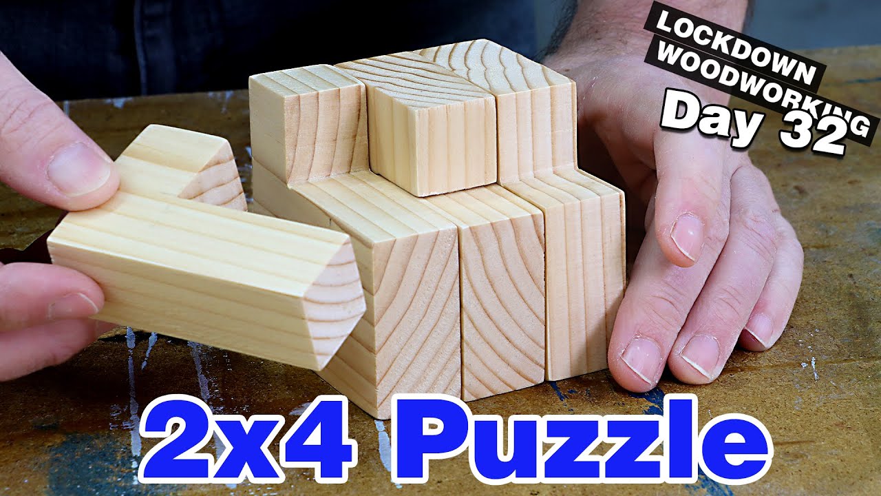Головоломка из деревянных брусков, сделанная из доски 2x4 | ДЕНЬ КАРАНТИНА 32