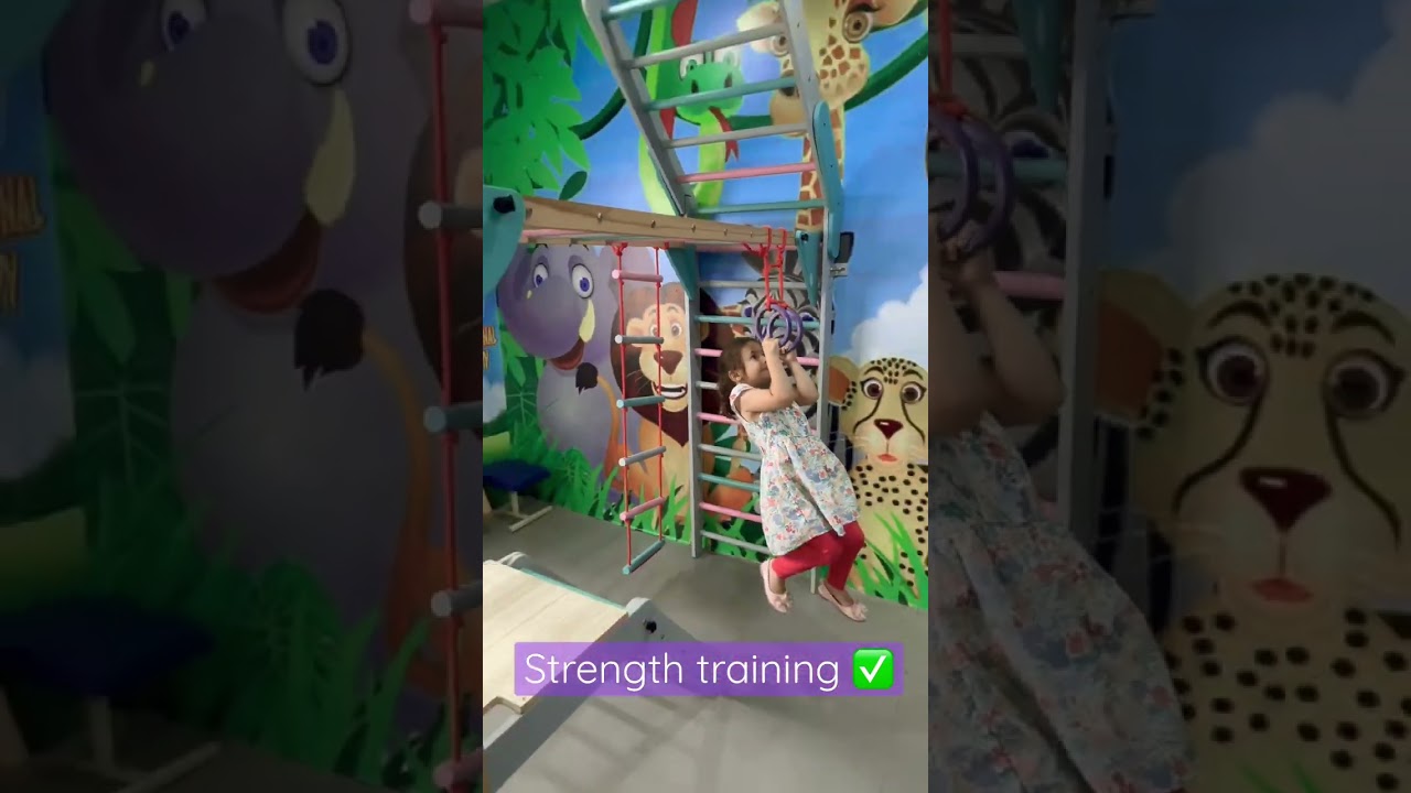 Jungle gym in our centre now #strengthtraining #playtherapy #kidsvideos #indoorplayground