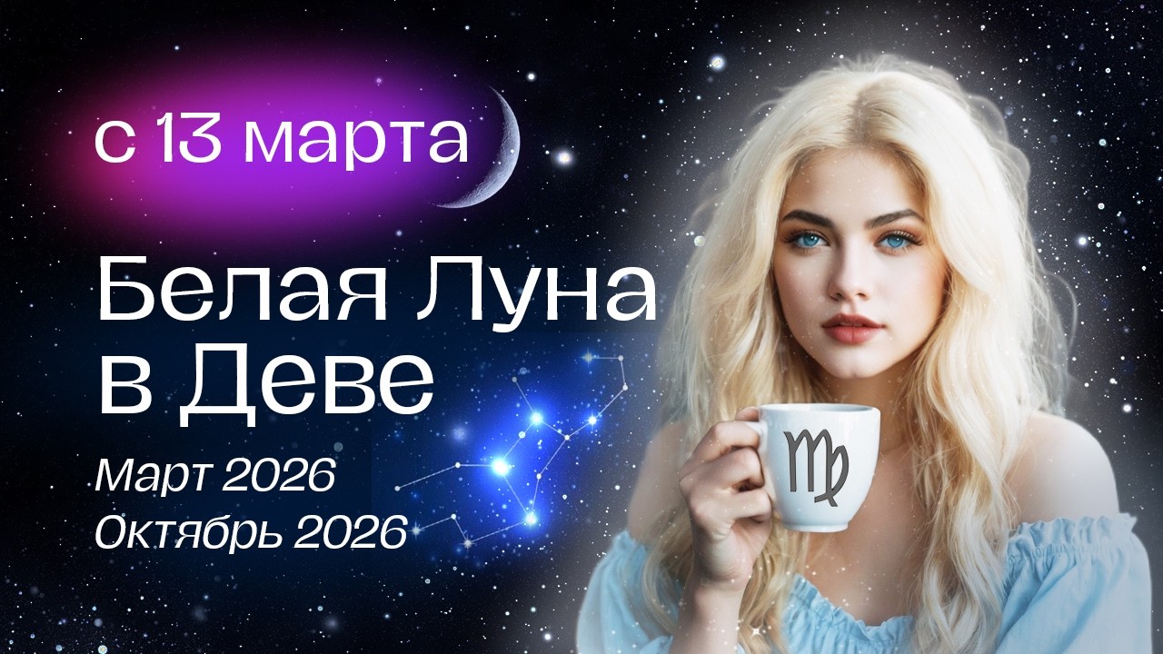 С 13 марта Белая Луна🕊️в Деве. ASTROLOGY COELI