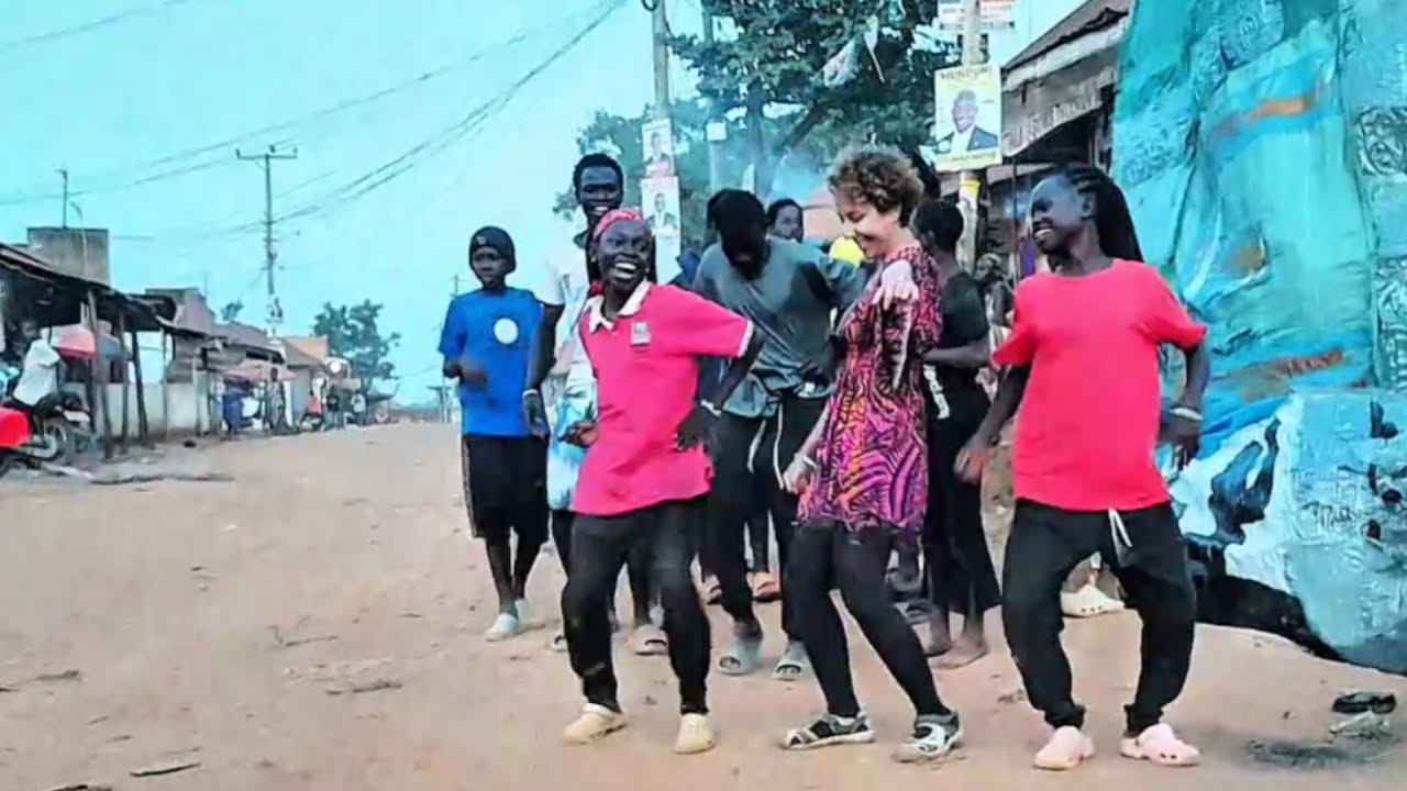Lost in the Rhythm: Iranian Girl Dances with Ugandan Crew 🕺💃🏽
