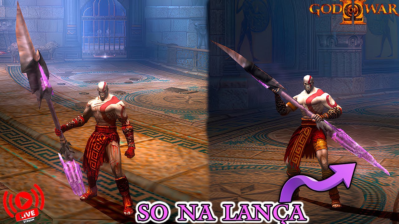 God of War 2 AO VIVO – Desafio da Lança do Destino no Modo Titã (Final)