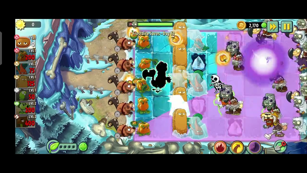 День 12 в снежной. Plants vs zombies.