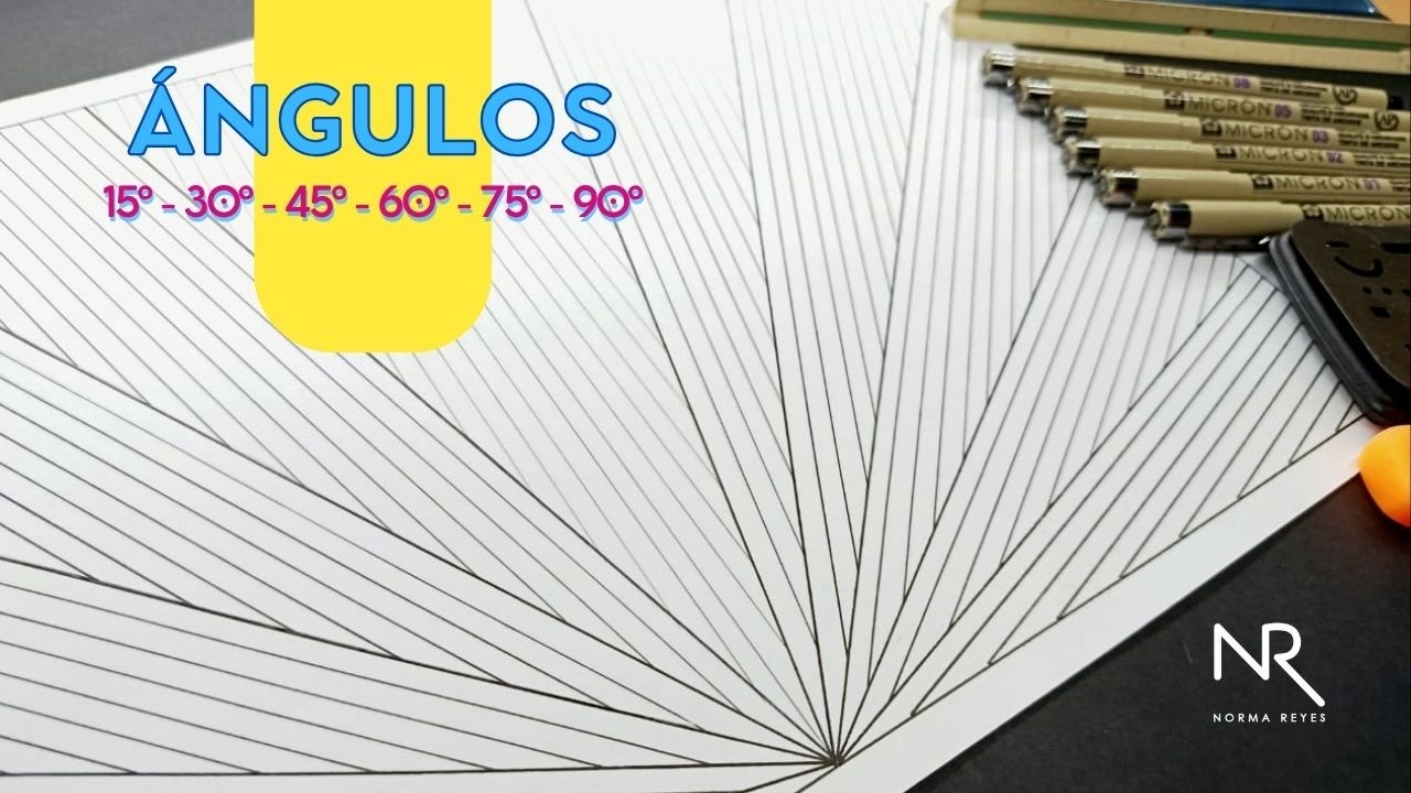 APRENDIENDO A DIBUJAR ÁNGULOS DE 15° 30° 45° 60° Y 75°