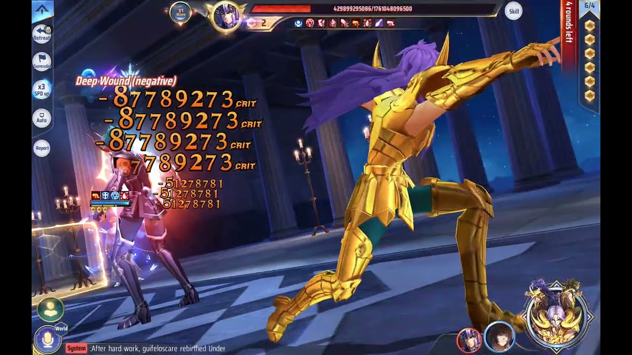 HADES TEMPLE - DAMAGE CAP (4.2 Bi) - CAPRICORN SHURA - ATHENA EXCLAMATION
