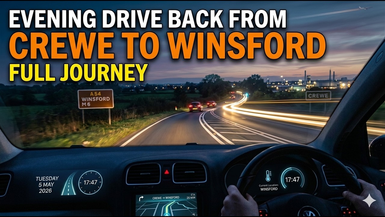 Crewe to Winsford evening drive