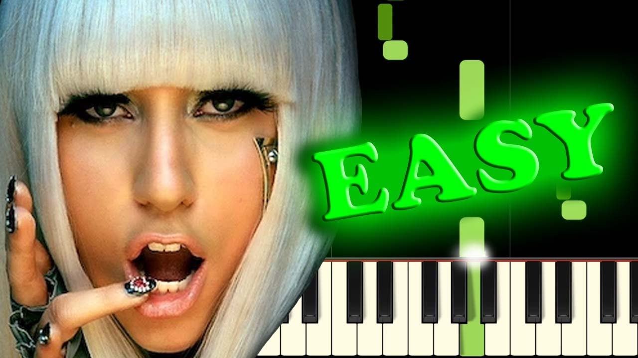 LADY GAGA - POKER FACE - Easy Piano Tutorial