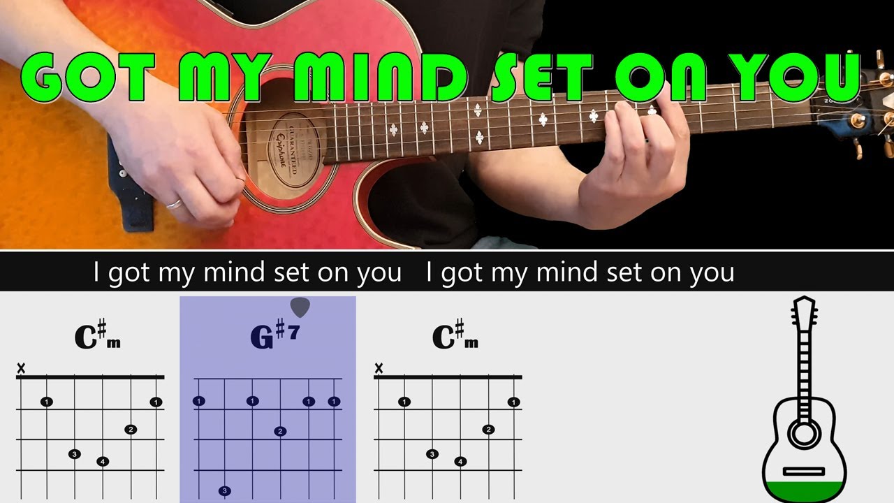 Easy play along series - GOT MY MIND SET ON YOU - Guitar lesson (chords & Lyrics) - George Harrison