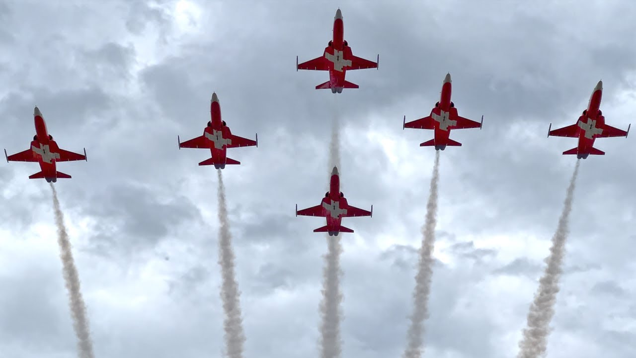 Patrouille Suisse 2024 🇨🇭 4K Full Display Swiss Air Force Air Show in Lachen