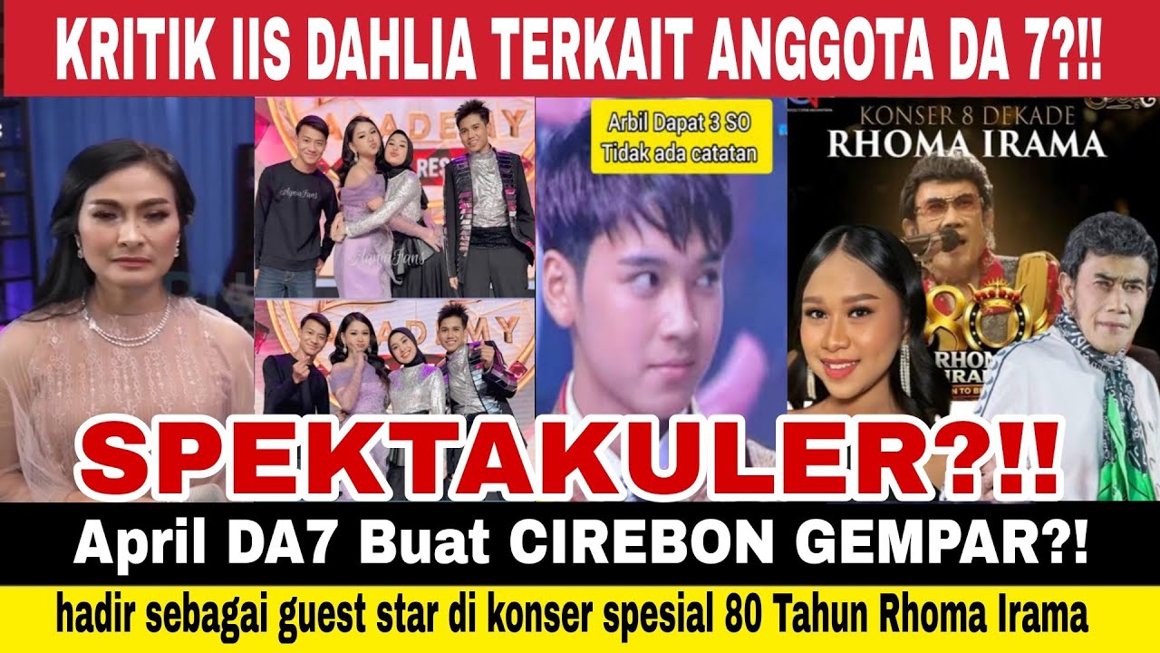 Gempar! April DA7 sebagai guest star di konser spesial 80 Tahun Rhoma irama, tasya arbil robi valen