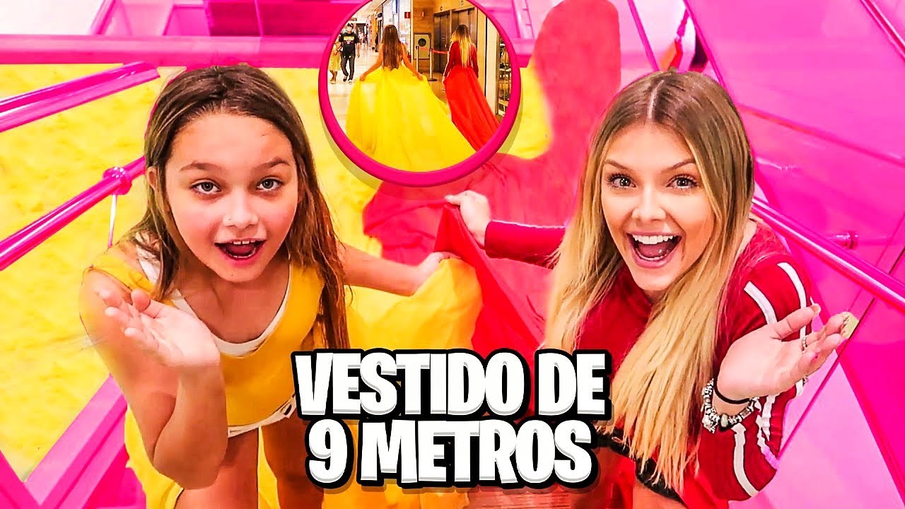 USAMOS UM VESTIDO DE 9 METROS POR UM DIA!!